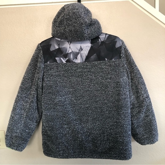 Gerry Boy’s Gray Camo Puffer Reversible Fleece Hooded Jacket Size L 14/16 Youth - Picture 7 of 16
